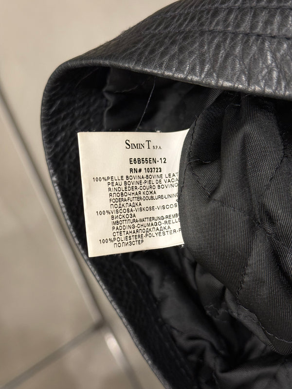 2000s Armani biker leather jacket