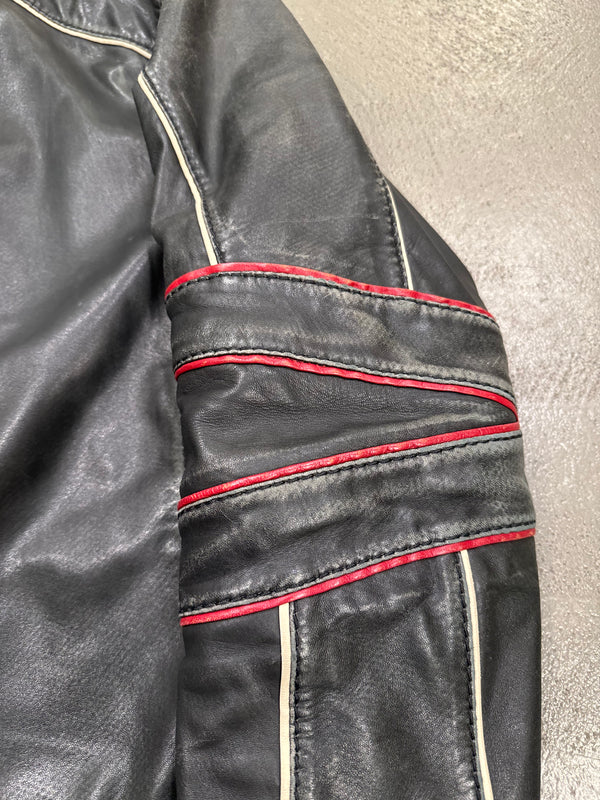 2000s Prada moto leather jacket