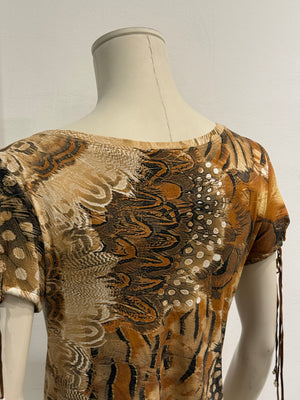 S/S2004 Roberto Cavalli feather print set