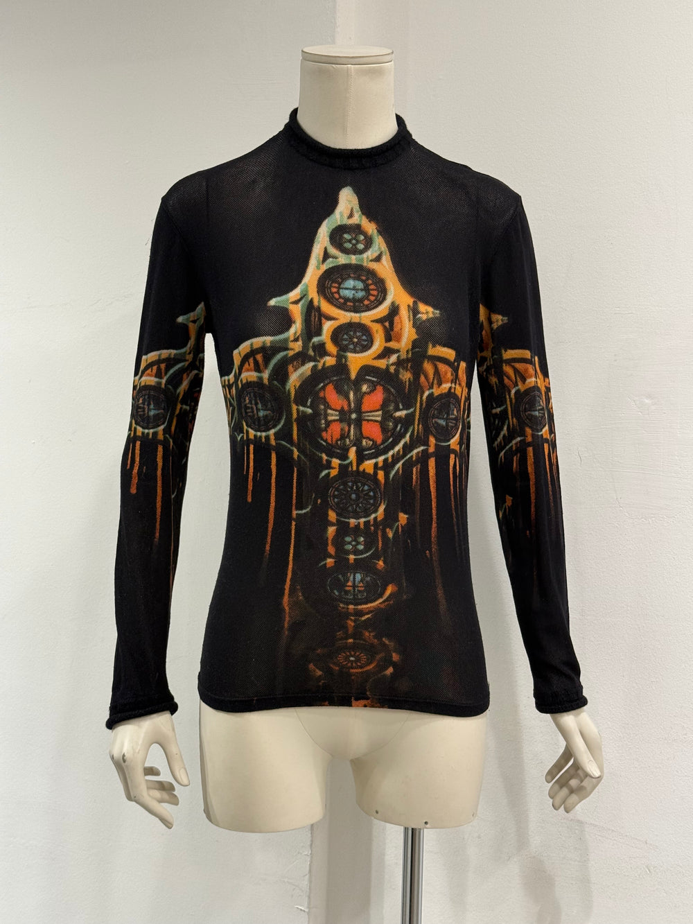 A/W1998 Jean Paul Gaultier gothic cathedral mesh top