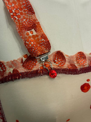 S/S2004 Jean Paul Gaultier red spots print long dress