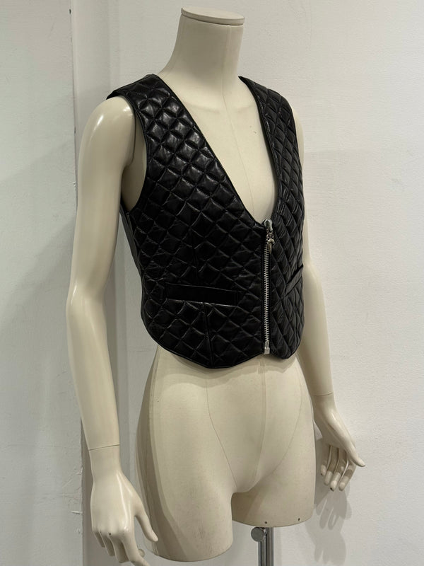 1990s Chrome Hearts leather vest