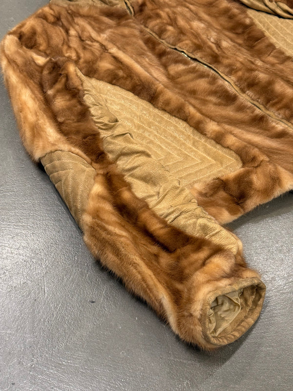 Roberto Cavalli mink fur leather jacket