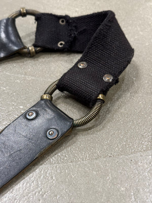 2000s Armani bondage leather belt