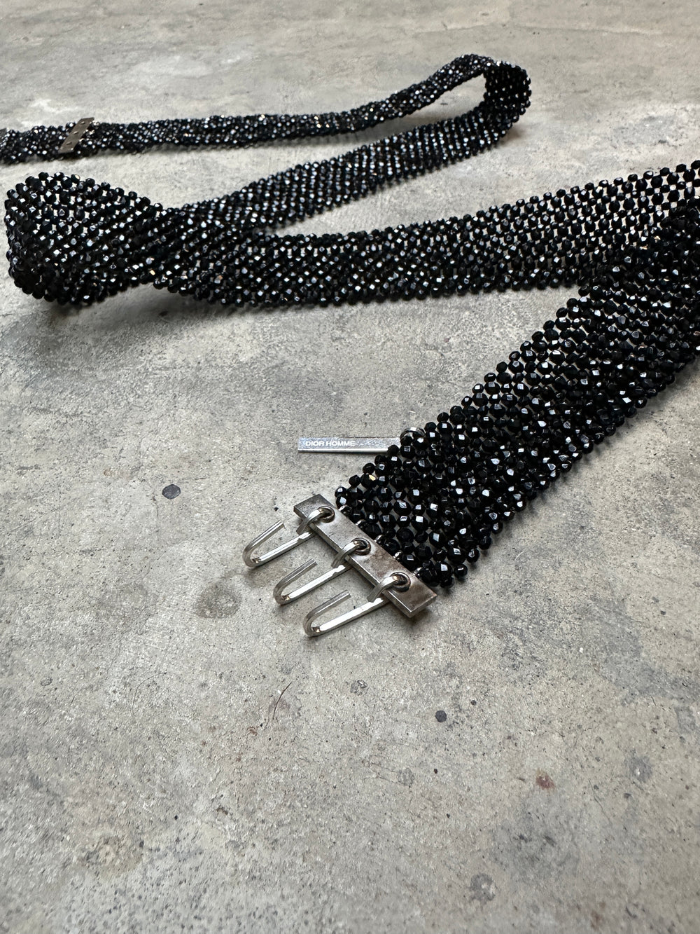 SS2004 Dior Homme by Hedi Slimane Strip Beaded Belt