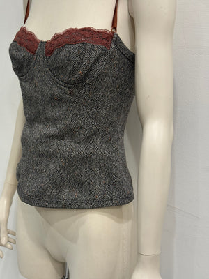 2000s Dolce & Gabbana wool corset top