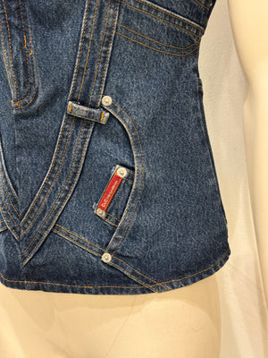 1990s Dolce & Gabbana denim corset top new with tags