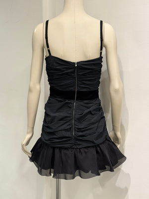 2000s Dolce & Gabbana ruched draped mini dress