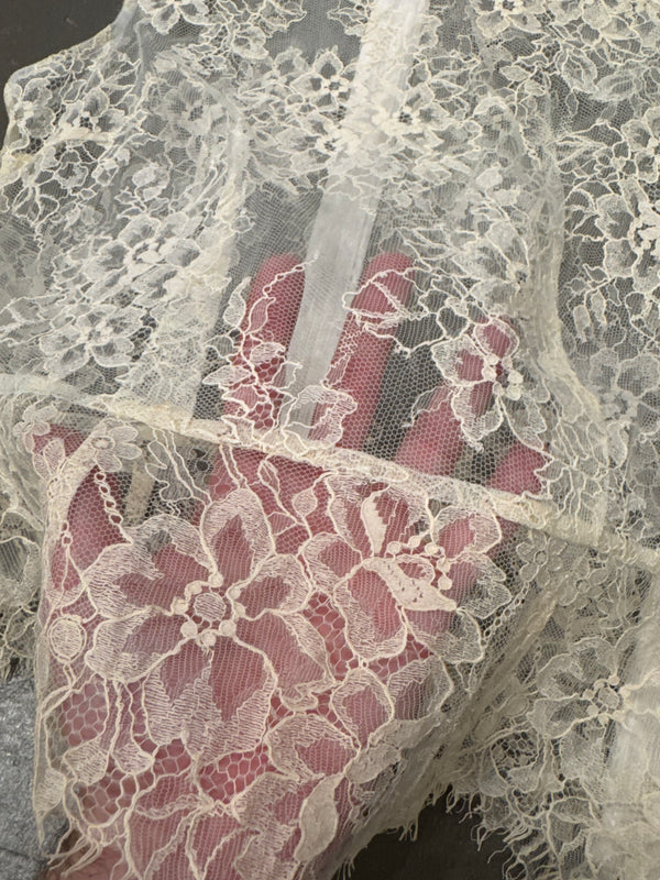 1990s Comme des Garçons transparent lace top