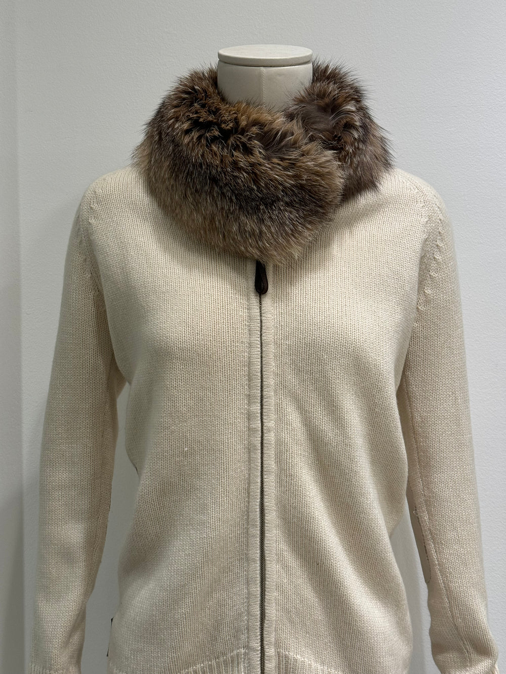 A/W2007 Prada fox fur zip-up knit