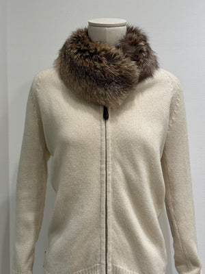 A/W2007 Prada fox fur zip-up knit