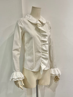 2000 Gucci by Tom Ford rouched asymmetrical shirt
