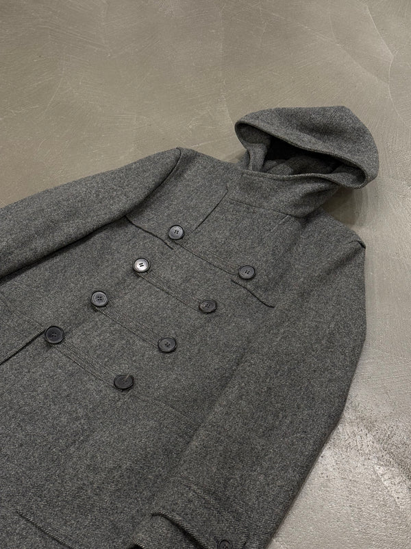 A/W2007 Dior Homme by Hedi Slimane military hooded wool coat