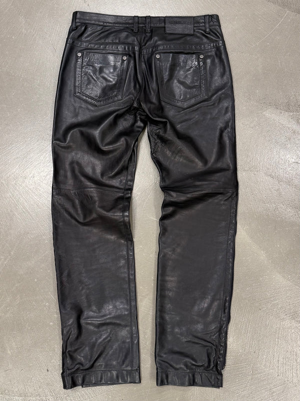 1990s Dirk Bikkembergs full zipper leather pants