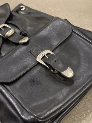 1990s Gianni Versace Medusa leather backpack