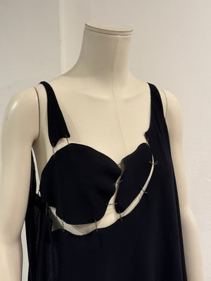 S/S2003 Jean Paul Gaultier cut-out metal chain halter top