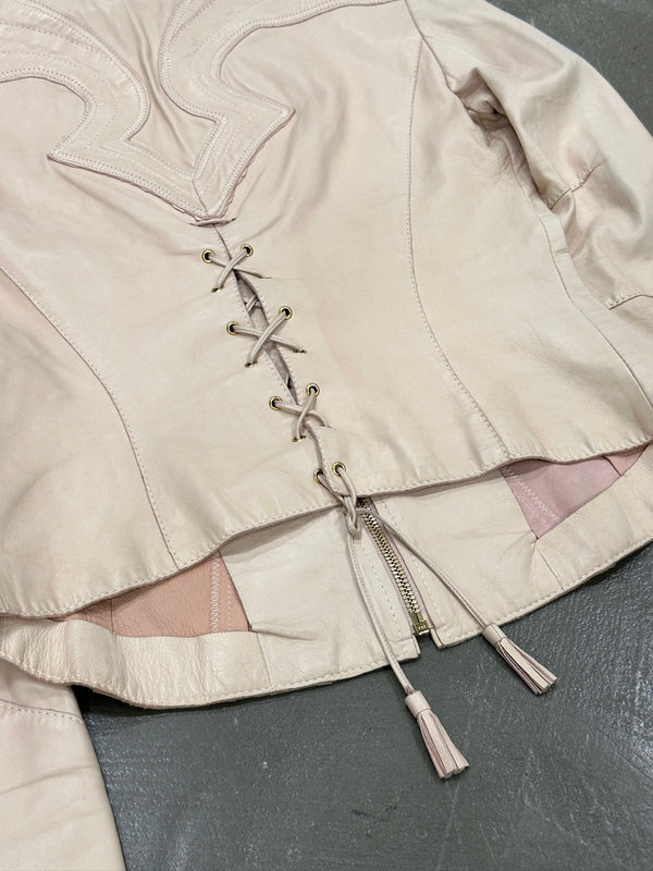 S/S2004 Roberto Cavalli runway western leather jacket