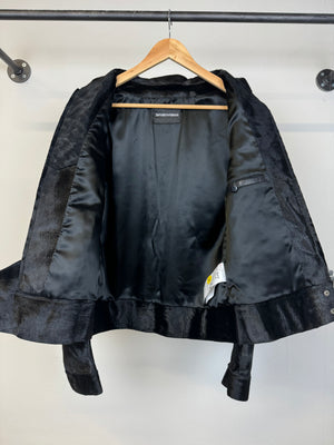 AW2013 Emporio Armani sample pony hair leather jacket