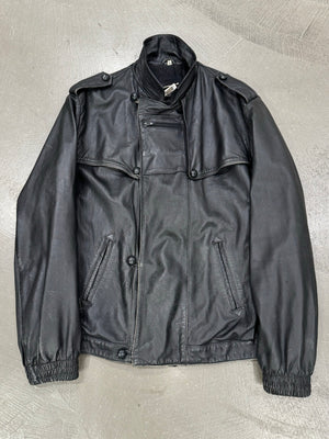 1980s Marithe Francois Girbaud “Compagnie des montagnes & des forets” leather jacket
