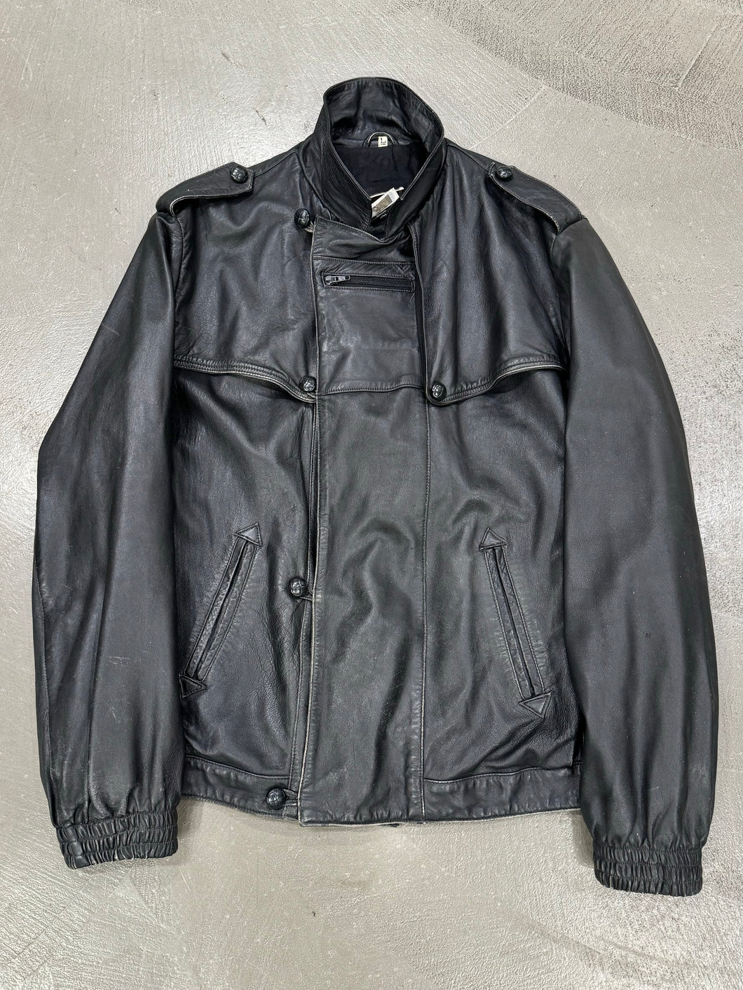 1980s Marithe Francois Girbaud “Compagnie des montagnes & des forets” leather jacket