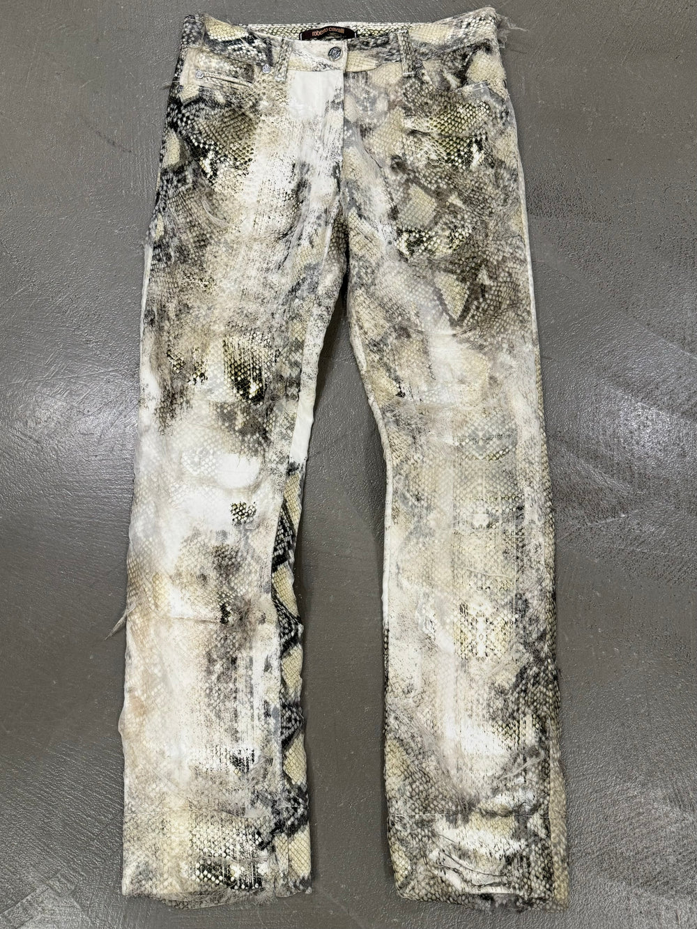2001 Roberto Cavalli snake skin pants