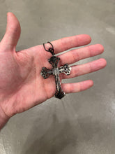 Load image into Gallery viewer, 2000s Dolce &amp; Gabbana red stone cross necklace
