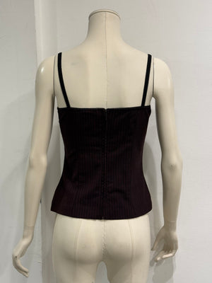2000s Dolce & Gabbana pinstripe corset top