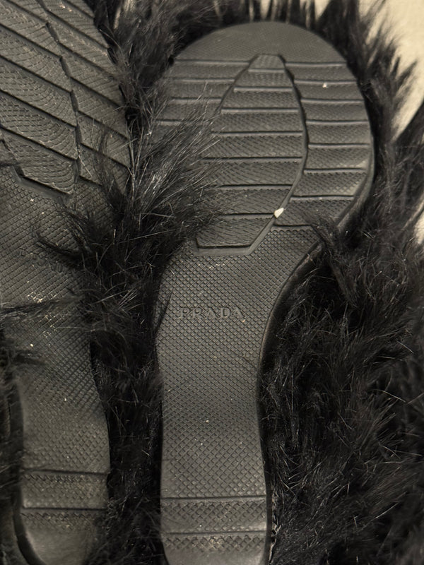 2000s Prada faux fur boots