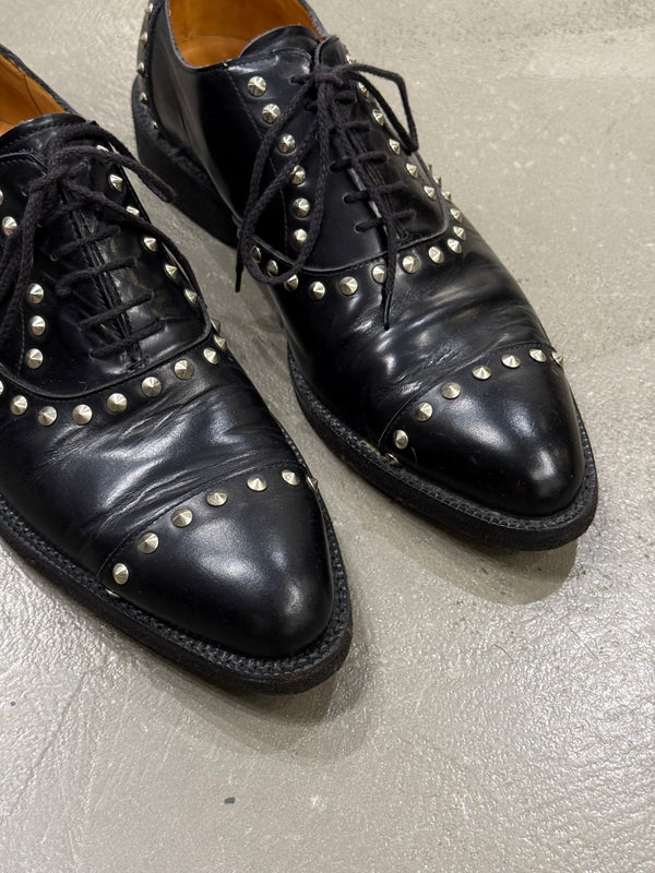 2010s Comme des Garçons studded leather derby shoes