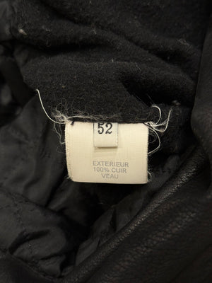 1990s Yves Saint Laurent heavy leather coat