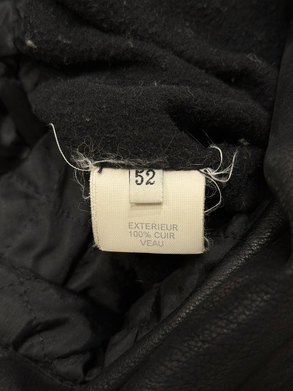 1990s Yves Saint Laurent heavy leather coat