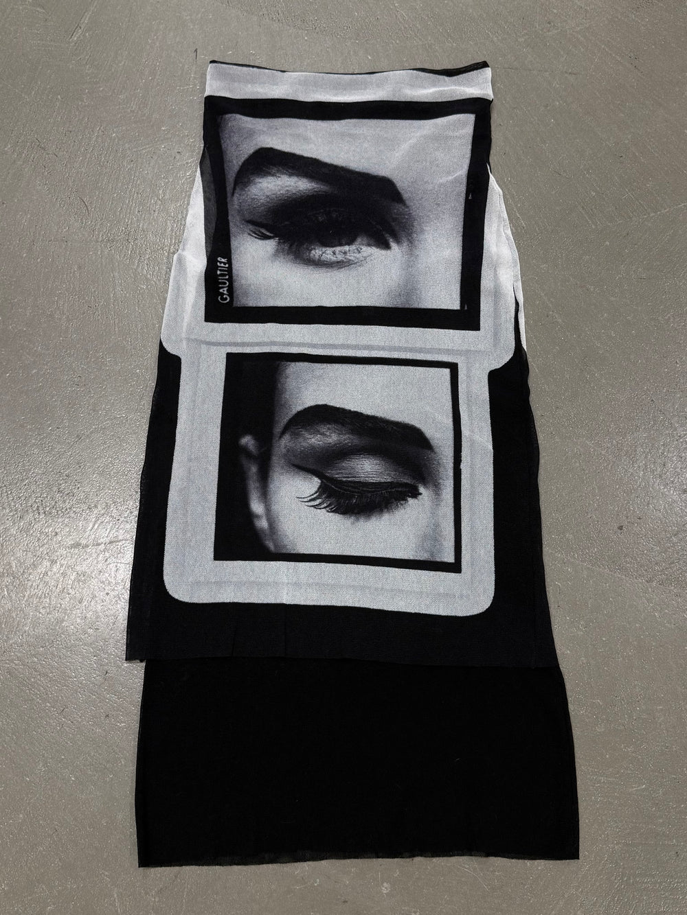 S/S2001 Jean Paul Gaultier “Madonna” eye mesh skirt