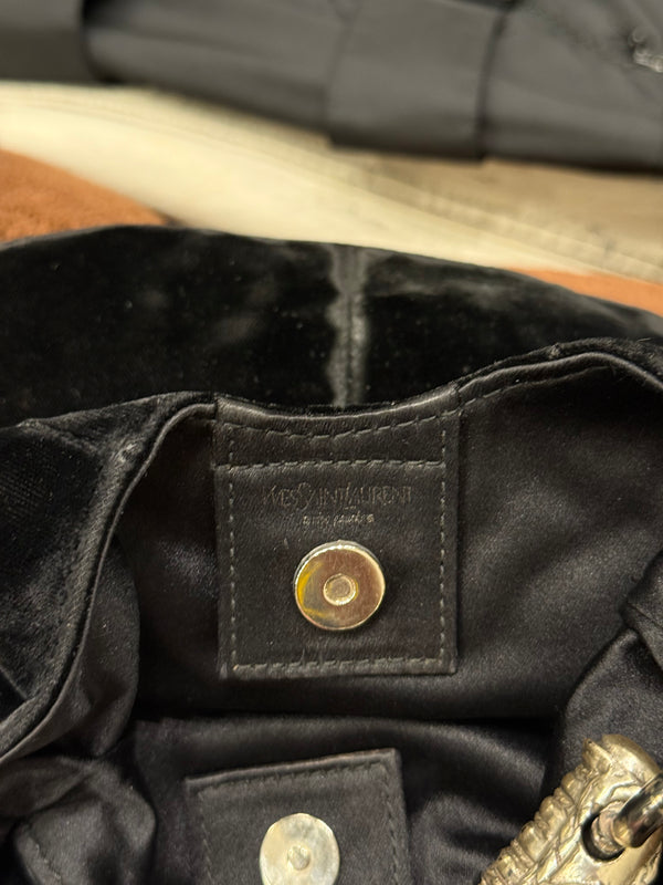2002 Yves Saint Laurent metal horn mombasa bag