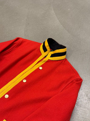 A/W1989-90 Jean Paul Gaultier red wool military jacket with contrast trim