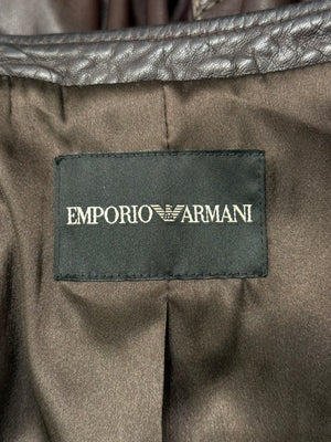 2010 Emporio Armani Napoleon leather military jacket