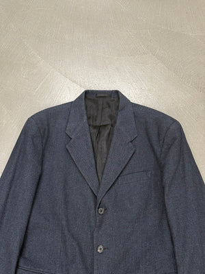 2000s Prada denim single breasted blazer