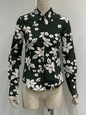 S/S2003 Miu Miu floral green shirt