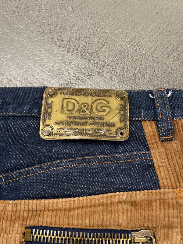 2000s Dolce & Gabbana hybrid corduroy jeans