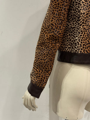 A/W 2010 Gucci by Frida Giannini leopard pony hair leather jacket