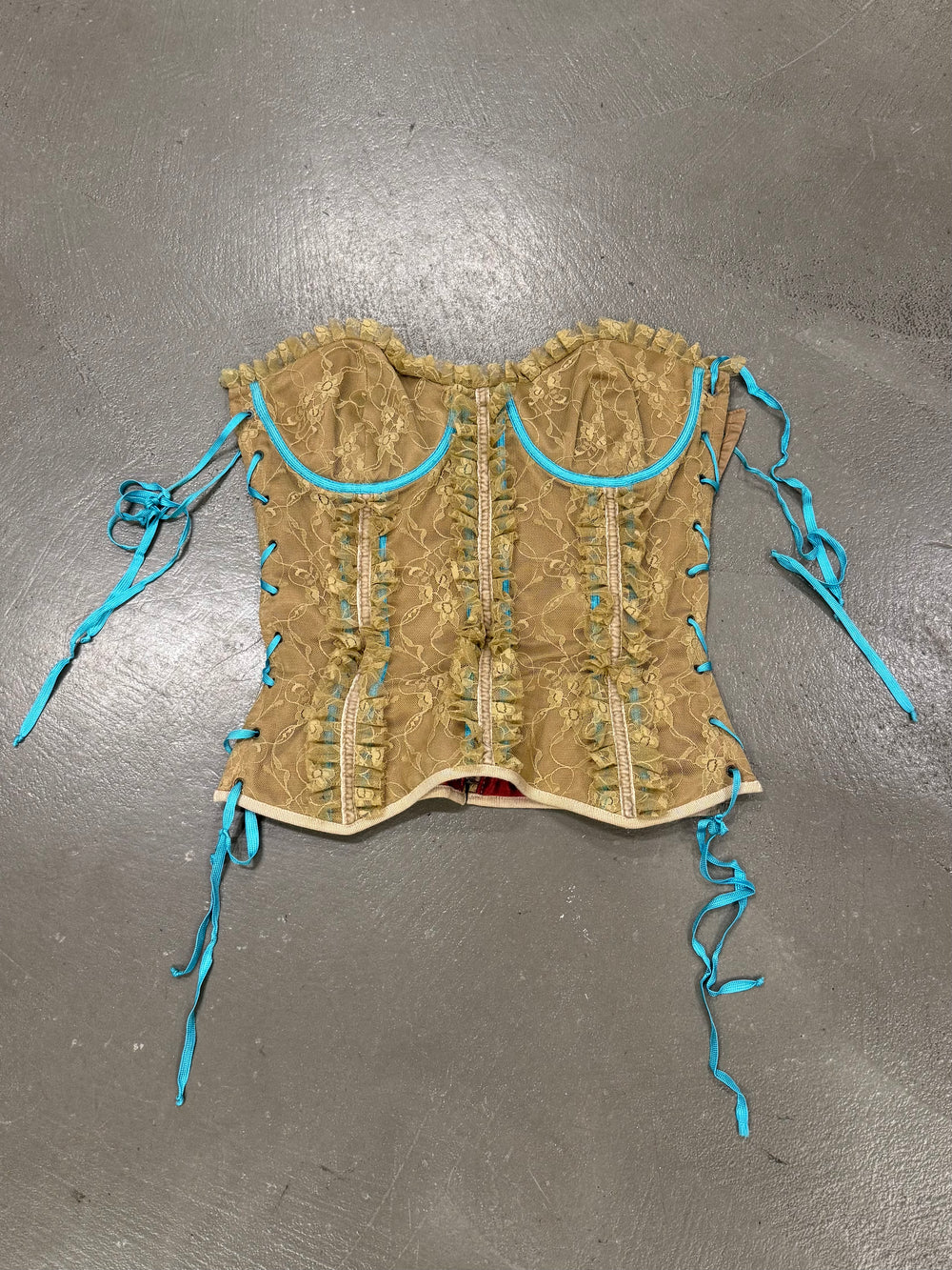 S/S2002 Dolce & Gabbana runway lace-up corset top