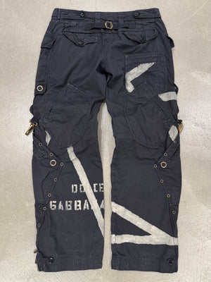 2004 Dolce & Gabbana runway bondage parachute cargo pants