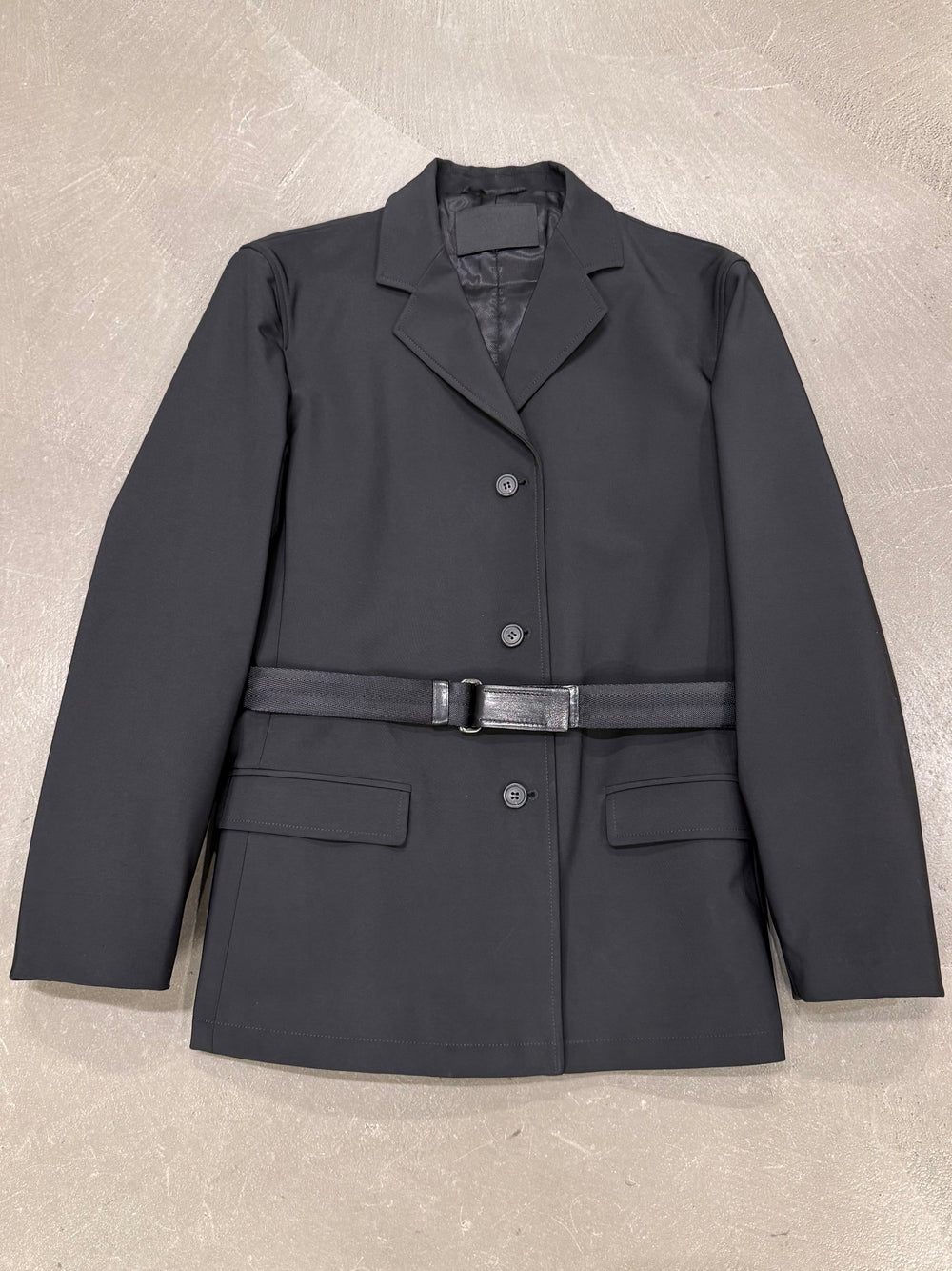 2000s Prada belted tailored jacket