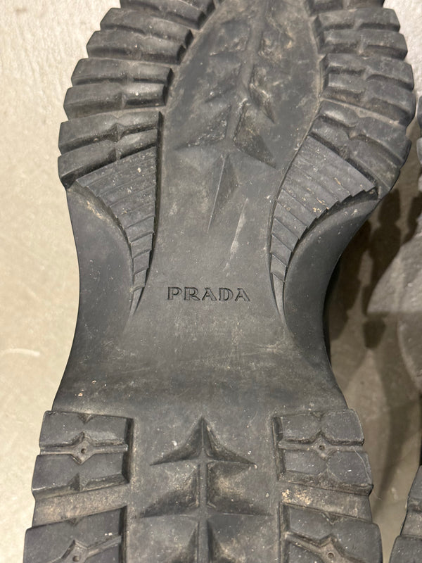 2000s Prada leather combat boots