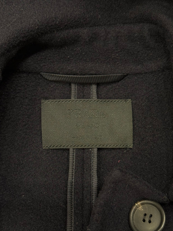 2000s Prada angora wool belted coat
