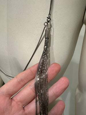 2000s Ann Demeulemeester 925 silver tassel necklace