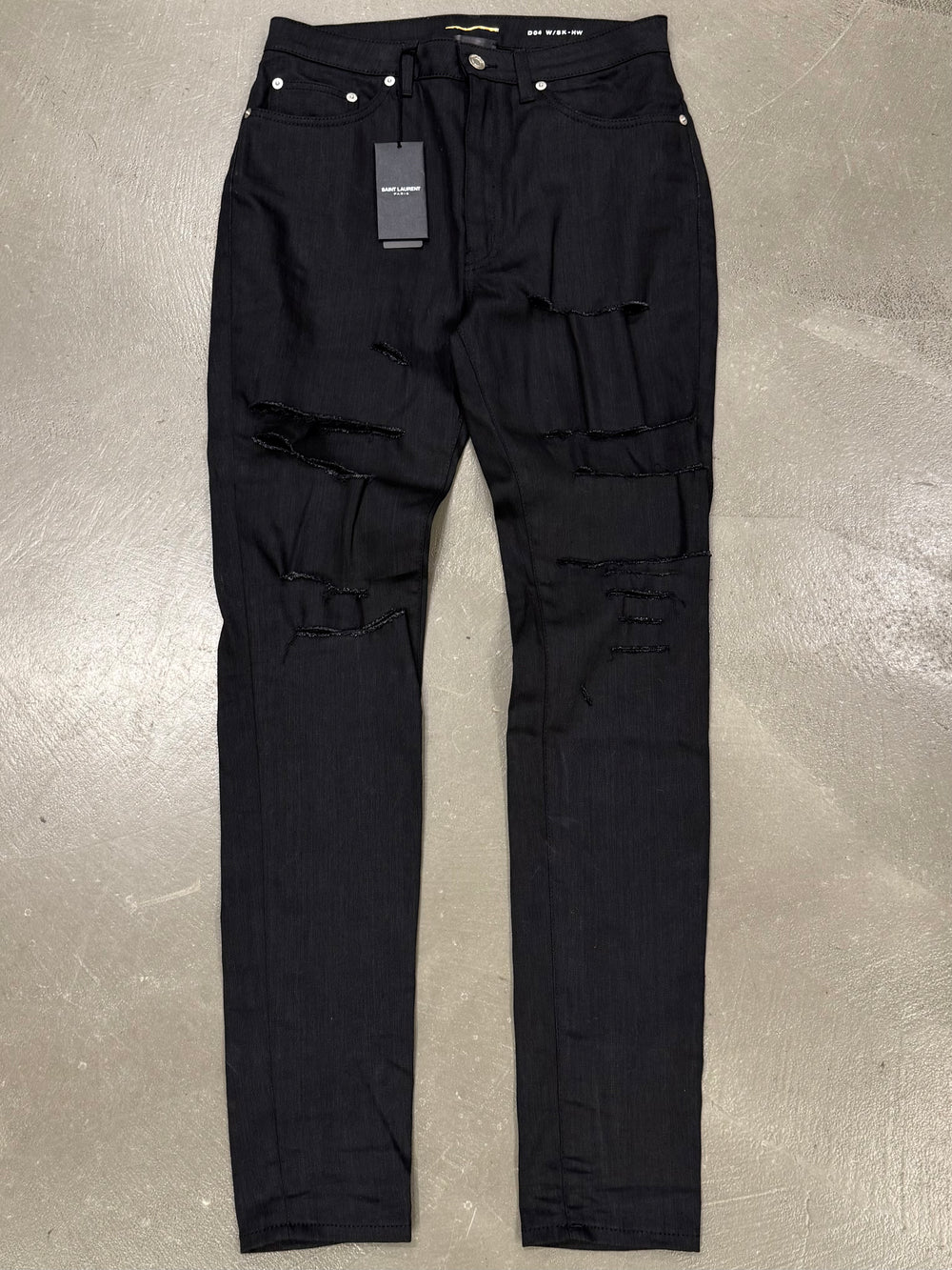 2015 Saint Laurent by Hedi Slimane distressed skinny jeans