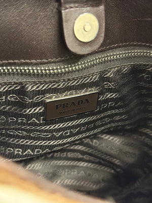 2000s Prada zebra pony hair bag