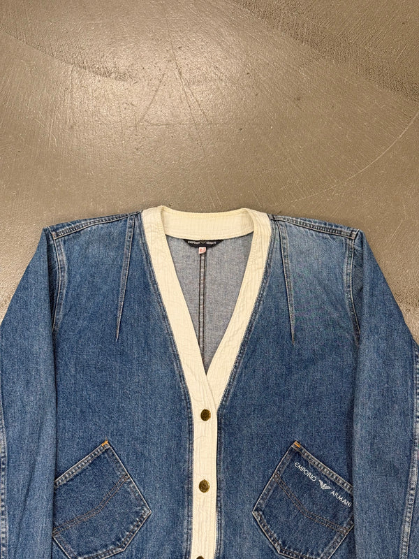 1990s Emporio Armani cropped denim jacket