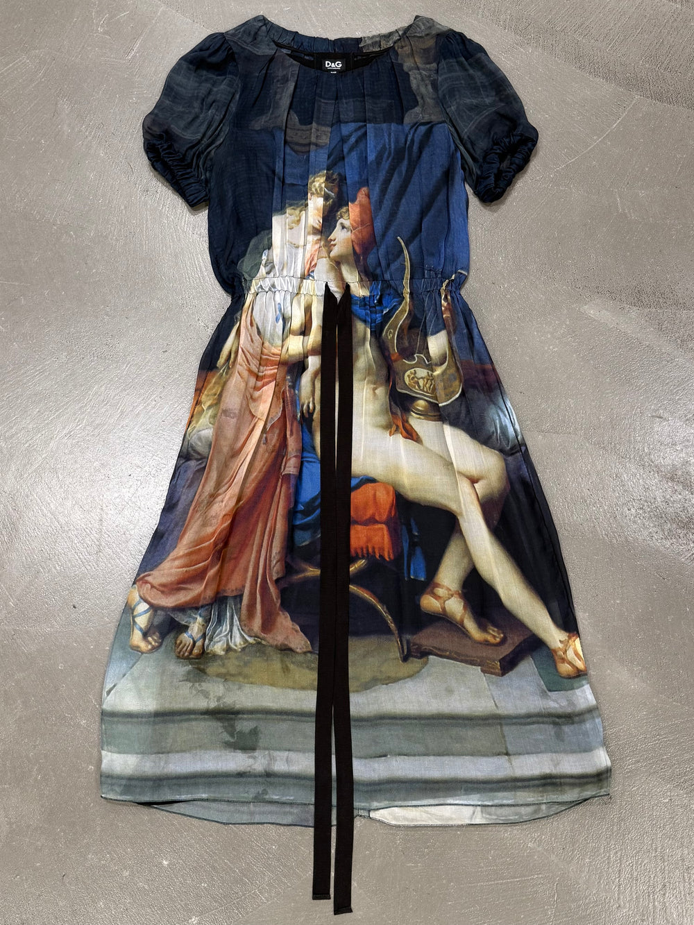 2000s Dolce & Gabbana Paris and Helen love painting dress