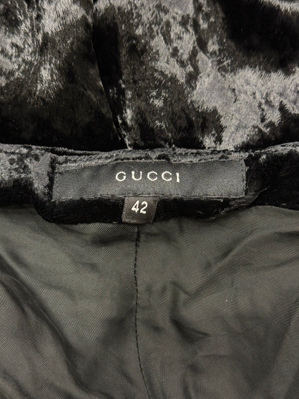 A/W1999 Gucci by Tom Ford runway velvet ruched pants